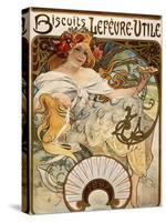 Biscuits Lefevre-Utile', Designed as a Calendar for 1897, 1896 (Lithograph in Colours)-Alphonse Mucha-Stretched Canvas