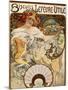 Biscuits Lefevre-Utile', Designed as a Calendar for 1897, 1896 (Lithograph in Colours)-Alphonse Mucha-Mounted Giclee Print