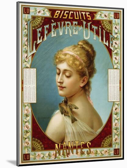 Biscuits Lefevre-Utile Poster-A.J. Chantron-Mounted Giclee Print