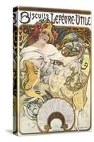 Biscuits Lefevre-Utile-Alphonse Mucha-Stretched Canvas