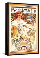 Biscuits Lefevre-Utile-Alphonse Mucha-Framed Stretched Canvas