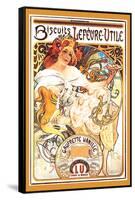 Biscuits Lefevre-Utile-Alphonse Mucha-Framed Stretched Canvas