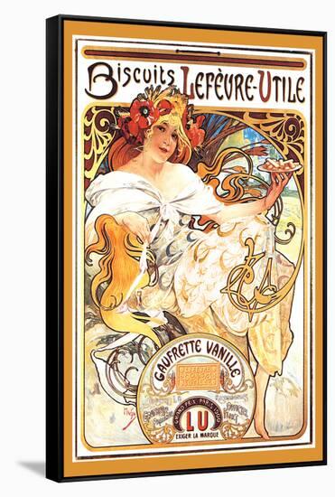 Biscuits Lefevre-Utile-Alphonse Mucha-Framed Stretched Canvas