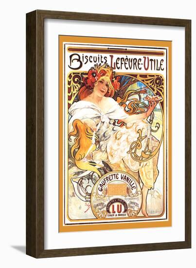 Biscuits Lefevre-Utile-Alphonse Mucha-Framed Art Print
