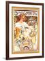 Biscuits Lefevre-Utile-Alphonse Mucha-Framed Art Print