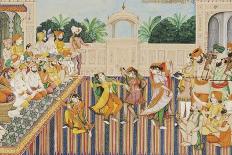 Musicians and Dancing Girls Perform Before Sher Singh, 1874-Bishan Singh-Framed Giclee Print