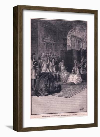 Bishop Burnet Announcing Her Accession to Anne Ad 1702-Henry Marriott Paget-Framed Giclee Print