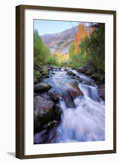 Bishop Canyon Creek Autumn Flow, Sierra Nevada-Vincent James-Framed Photographic Print