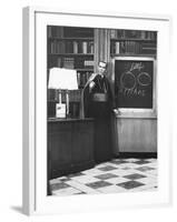 Bishop Fulton Sheen Presents an Illustrated Theology Lesson on His Tv Show, Life Is Worth Living-null-Framed Photo