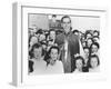 Bishop Fulton Sheen with Irish Children in Choghan County, Roscommon, Ireland-null-Framed Photo