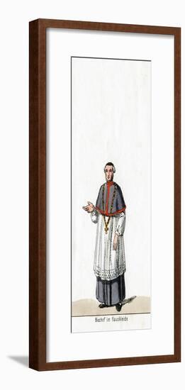 Bishop in House Dress, Costume Design for Shakespeare's Play, Henry VIII, 19th Century-null-Framed Giclee Print