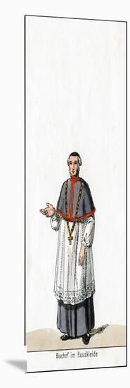 Bishop in House Dress, Costume Design for Shakespeare's Play, Henry VIII, 19th Century-null-Mounted Giclee Print