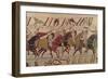 Bishop Odo Holding a Baton Urges on the Young Soldiers, from the Bayeux Tapestry-null-Framed Giclee Print