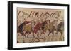 Bishop Odo Holding a Baton Urges on the Young Soldiers, from the Bayeux Tapestry-null-Framed Giclee Print