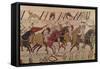 Bishop Odo Holding a Baton Urges on the Young Soldiers, from the Bayeux Tapestry-null-Framed Stretched Canvas