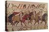 Bishop Odo Holding a Baton Urges on the Young Soldiers, from the Bayeux Tapestry-null-Stretched Canvas