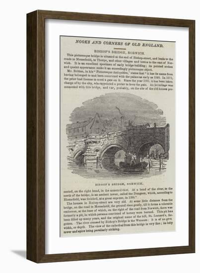 Bishop's Bridge, Norwich-null-Framed Giclee Print