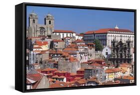 Bishop's Palace and City Cathedral, Porto, Portugal-Duncan Maxwell-Framed Stretched Canvas