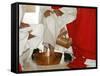 Bishop Washing the Feet of Newly Ordained Deacons, Pontigny, Yonne, France, Europe-Godong-Framed Stretched Canvas