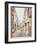 Bishops Court with Boarded-Up Houses, London, 1906-null-Framed Photographic Print