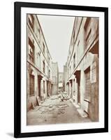 Bishops Court with Boarded-Up Houses, London, 1906-null-Framed Photographic Print