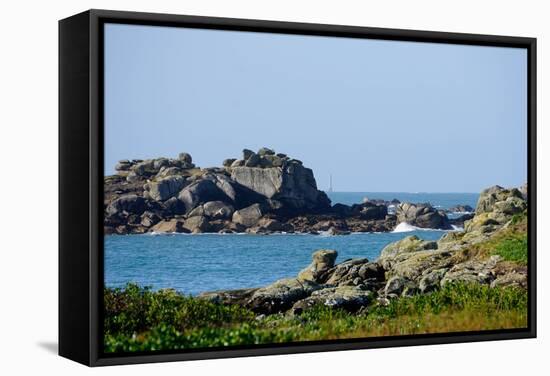 Bishops Rock Lighthouse, Isles of Scilly, England, United Kingdom, Europe-Robert Harding-Framed Stretched Canvas