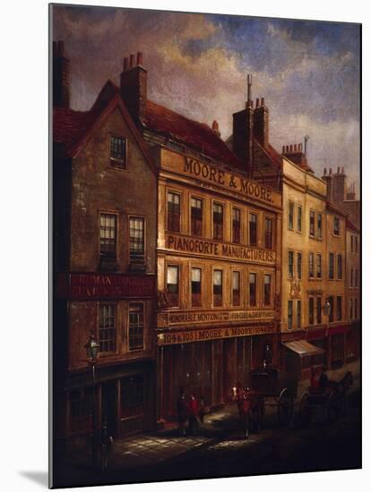 Bishopsgate, London, in 1871-Walter Riddle-Mounted Giclee Print