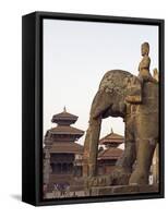 Bishwanath Mandir, Durbar Square, UNESCO World Heritage Site, Patan, Kathmandu Valley, Nepal, Asia-Christian Kober-Framed Stretched Canvas