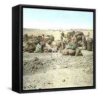 Biskra (Algeria), Caravan at Rest-Leon, Levy et Fils-Framed Stretched Canvas