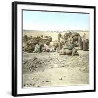 Biskra (Algeria), Caravan at Rest-Leon, Levy et Fils-Framed Photographic Print