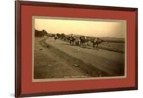 Biskra Departure of a Caravan, Algiers-Etienne & Louis Antonin Neurdein-Framed Giclee Print