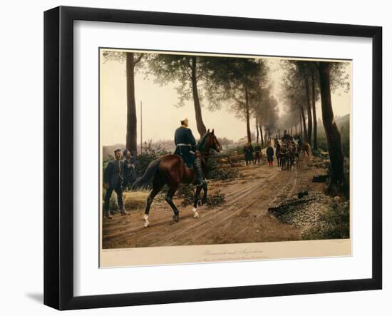 Bismarck and Napoleon Meeting at the Chaussee Von Donchery on the 2nd September 1870-Anton Alexander von Werner-Framed Giclee Print