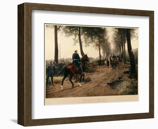 Bismarck and Napoleon Meeting at the Chaussee Von Donchery on the 2nd September 1870-Anton Alexander von Werner-Framed Giclee Print