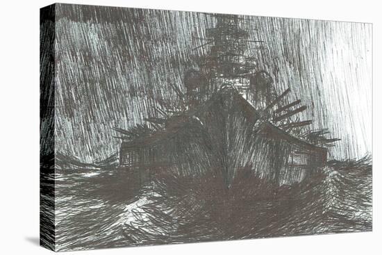 Bismarck in heavy weather, 2004,-Vincent Alexander Booth-Stretched Canvas