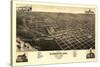 Bismarck, North Dakota - Panoramic Map-Lantern Press-Stretched Canvas