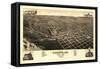 Bismarck, North Dakota - Panoramic Map-Lantern Press-Framed Stretched Canvas