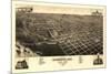 Bismarck, North Dakota - Panoramic Map-Lantern Press-Mounted Premium Giclee Print