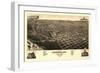 Bismarck, North Dakota - Panoramic Map-Lantern Press-Framed Art Print