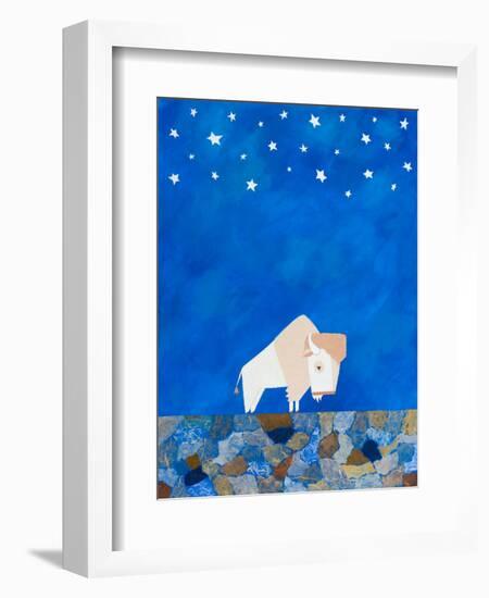 Bison Beneath the Stars I-Casey Craig-Framed Art Print