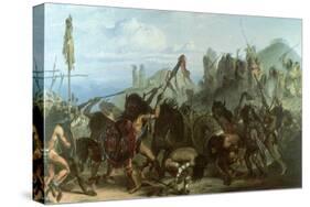Bison Dance of the Mandan Indians, 1833-Karl Bodmer-Stretched Canvas
