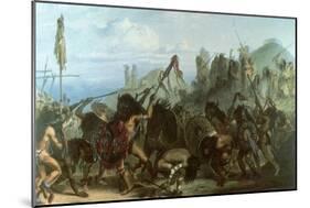 Bison Dance of the Mandan Indians, 1833-Karl Bodmer-Mounted Giclee Print