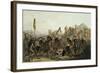 Bison-Dance of the Mandan Indians in Front of Their Medicine Lodge in Mih-Tutta-Hankush-Karl Bodmer-Framed Giclee Print