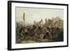 Bison-Dance of the Mandan Indians in Front of Their Medicine Lodge in Mih-Tutta-Hankush-Karl Bodmer-Framed Giclee Print