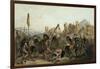 Bison-Dance of the Mandan Indians in Front of Their Medicine Lodge in Mih-Tutta-Hankush-Karl Bodmer-Framed Giclee Print