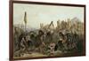 Bison-Dance of the Mandan Indians in Front of Their Medicine Lodge in Mih-Tutta-Hankush-Karl Bodmer-Framed Giclee Print