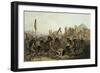 Bison-Dance of the Mandan Indians in Front of Their Medicine Lodge in Mih-Tutta-Hankush-Karl Bodmer-Framed Giclee Print