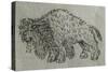 Bison, Drawing, 16th Century-null-Stretched Canvas