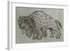 Bison, Drawing, 16th Century-null-Framed Giclee Print