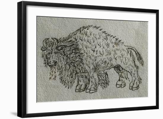 Bison, Drawing, 16th Century-null-Framed Giclee Print