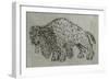 Bison, Drawing, 16th Century-null-Framed Giclee Print